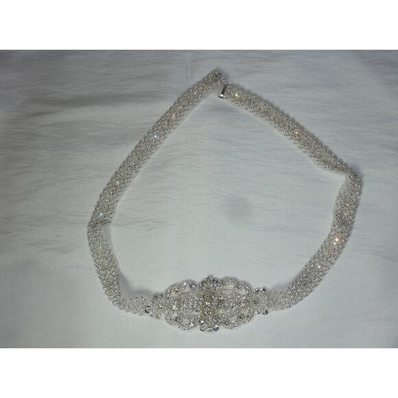 Rhinestone Skinny Bridal Belt 28"  Party Wedding Bridal Prom Formal Dress Gown - Picture 6 of 6